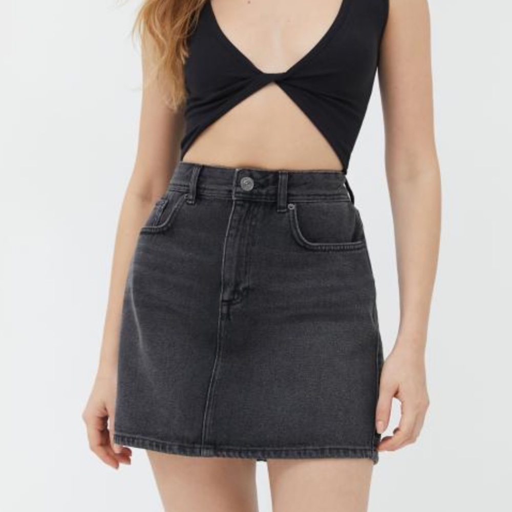 BDG Black/Noir Lila Denim Mini Skirt